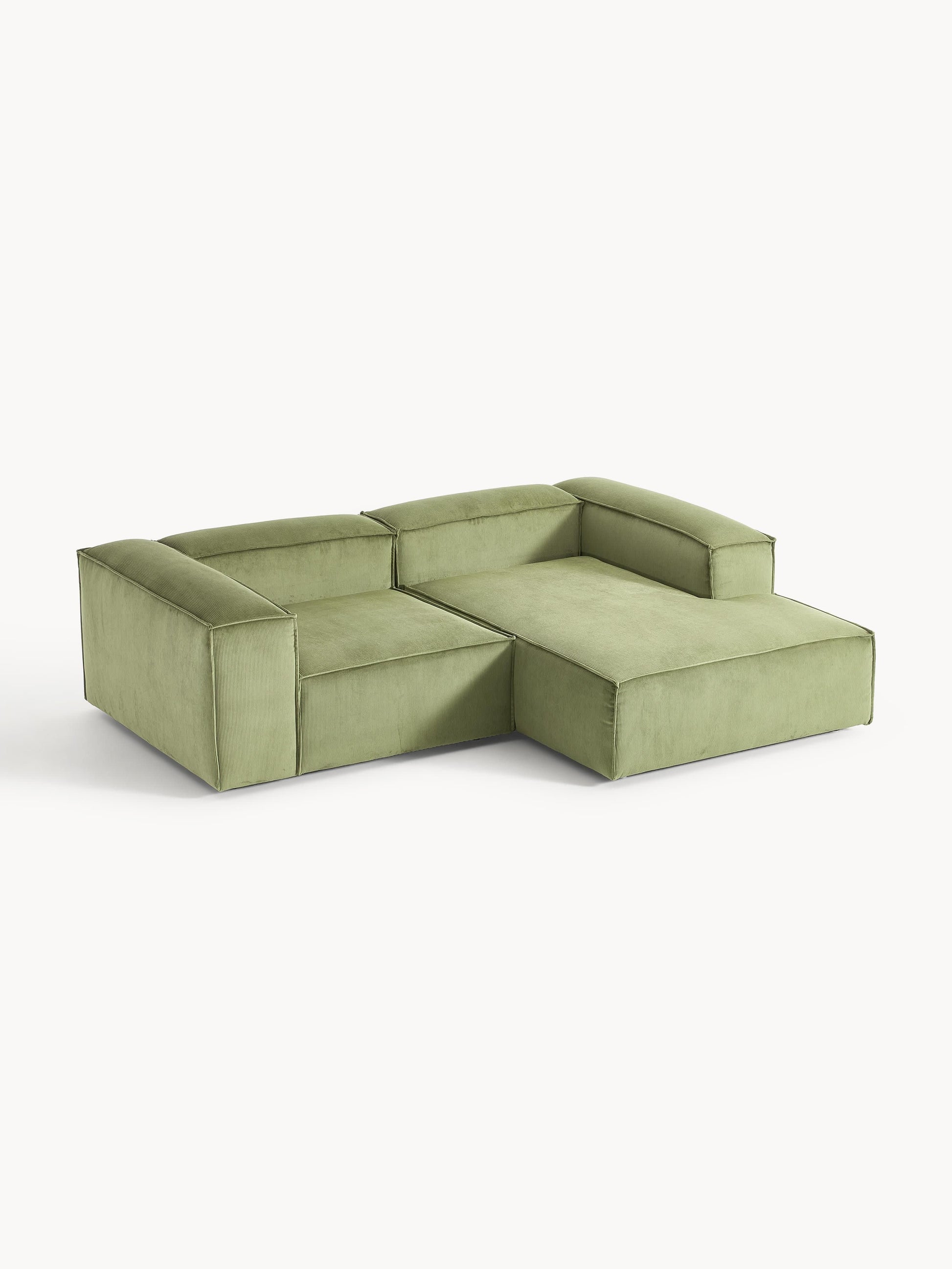 Modulares Ecksofa Lennon (2-Sitzer) aus Cord