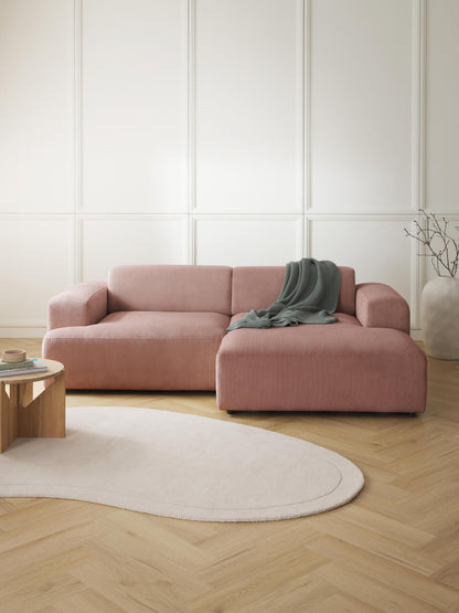 Cord-Ecksofa Melva (3-Sitzer)