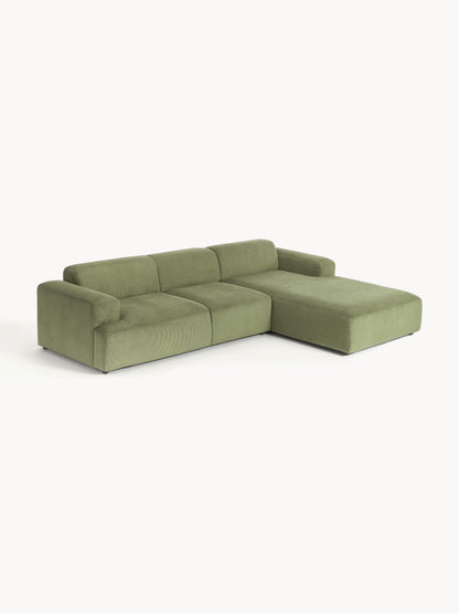 Cord-Ecksofa Melva (4-Sitzer)