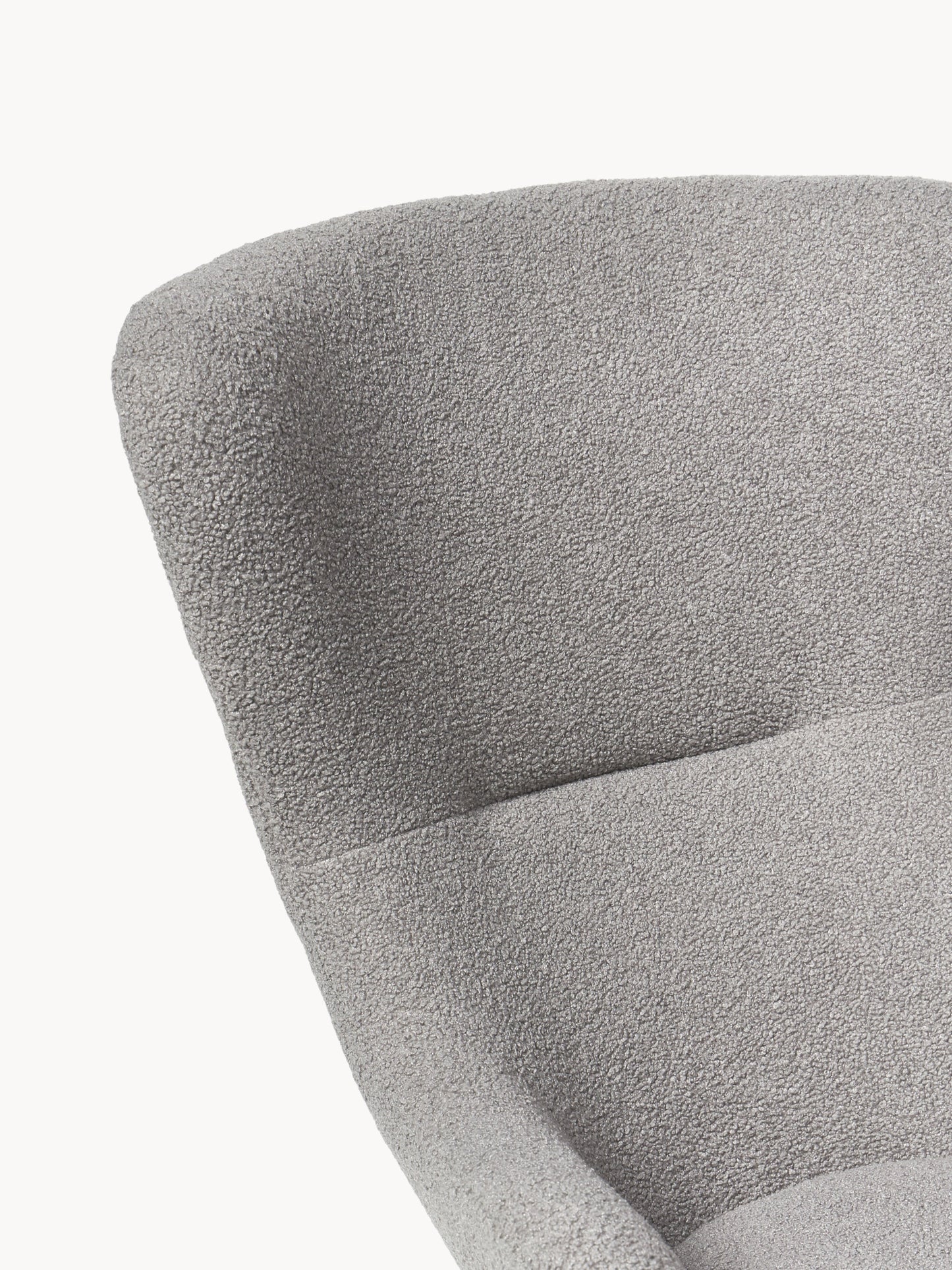 Teddy-Schaukelstuhl Wing mit Metallbeinen