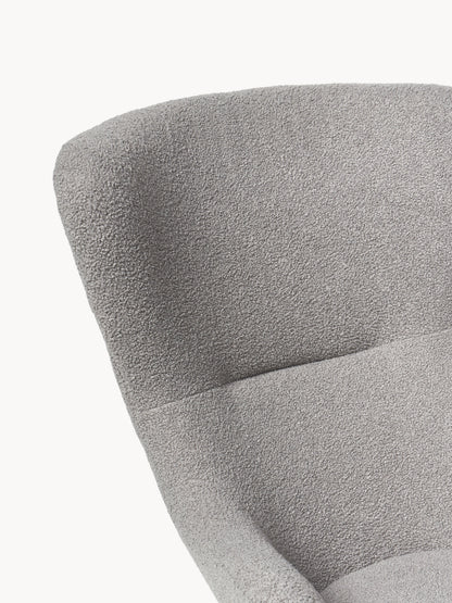 Teddy-Schaukelstuhl Wing mit Metallbeinen
