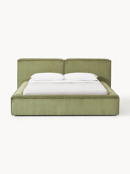 Polsterbett Lennon aus Cord mit Stauraum