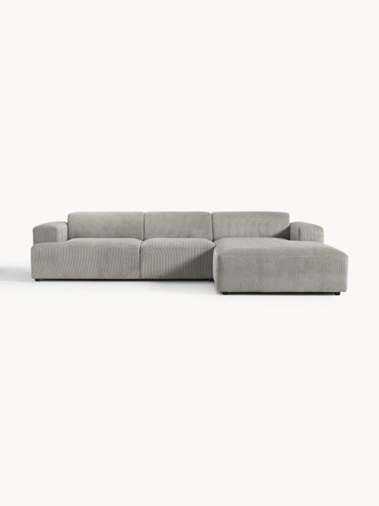 Galeriebild 1 - Cord-Ecksofa Melva (4-Sitzer)