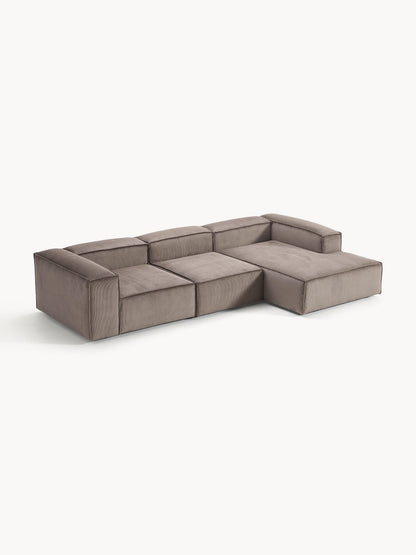 Modulares Ecksofa Lennon (4-Sitzer) aus Cord