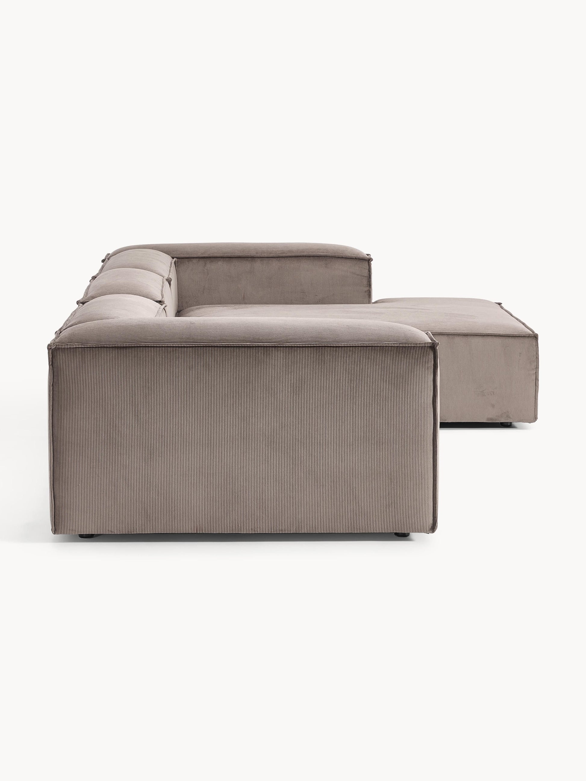 Modulares Ecksofa Lennon (4-Sitzer) aus Cord