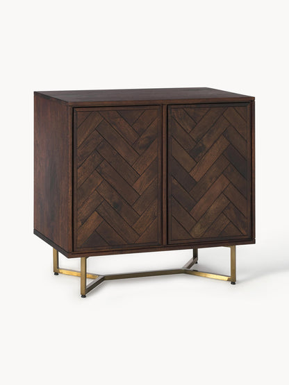 Galeriebild 1 - Sideboard Luca aus Mangoholz mit Fischgrät-Muster
