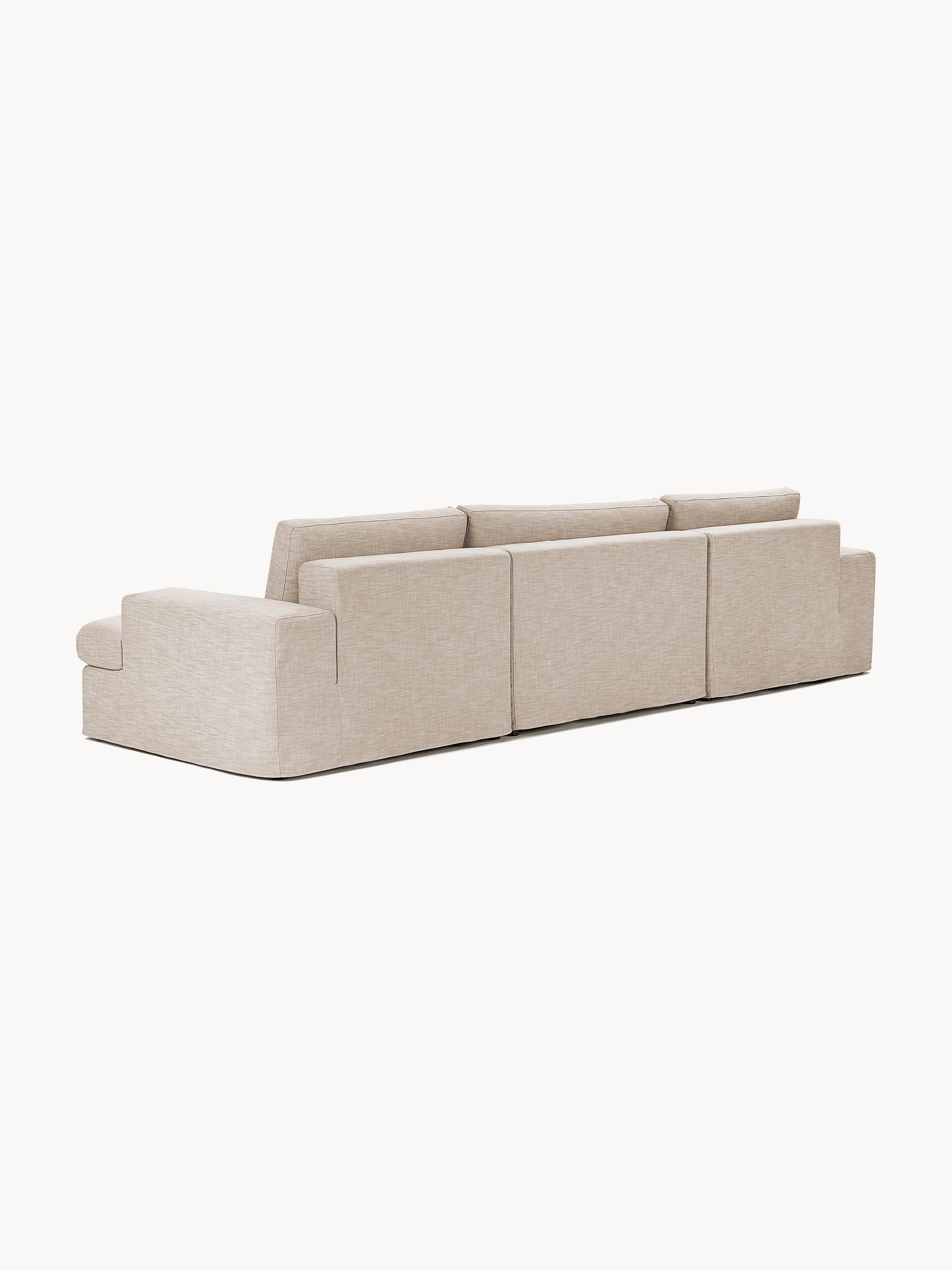 Modulares Sofa Russell (4-Sitzer) mit Hocker (links/rechts)