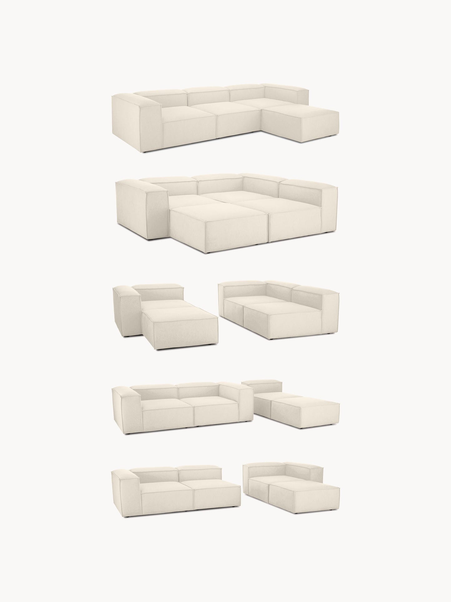 Sofa-Hocker Lennon aus Cord