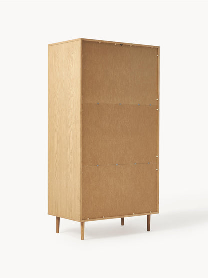 Kleiner Kleiderschrank Aries mit Wiener Geflecht, 2-türig