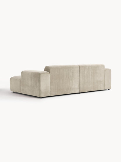 Cord-Ecksofa Melva (3-Sitzer)