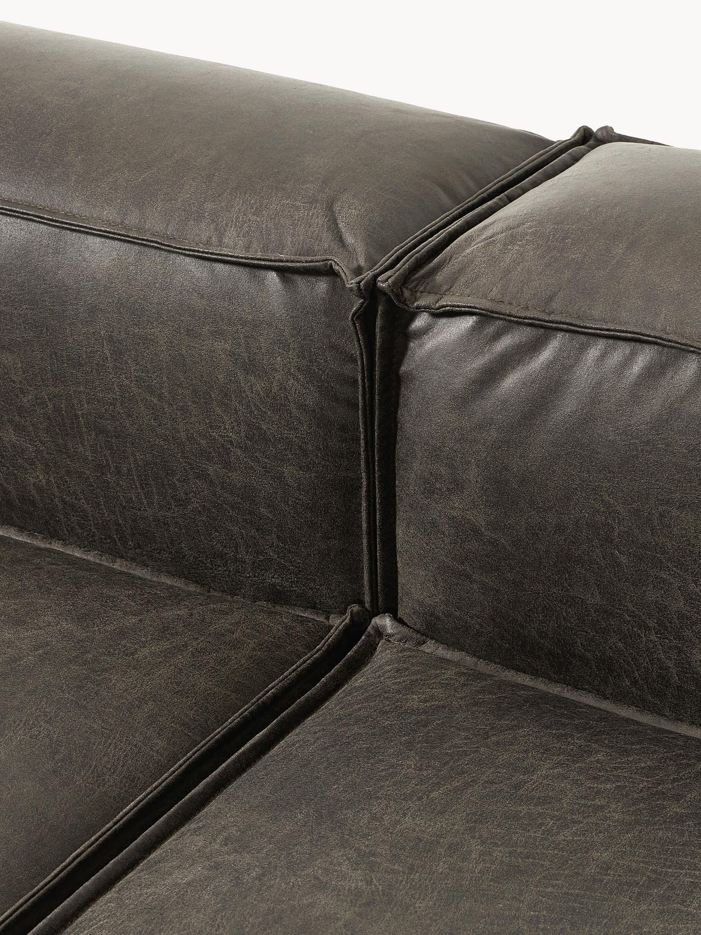 Modulares Sofa Lennon (3-Sitzer) aus Leder