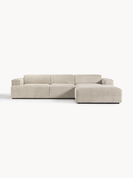 Galeriebild 1 - Cord-Ecksofa Melva (4-Sitzer)