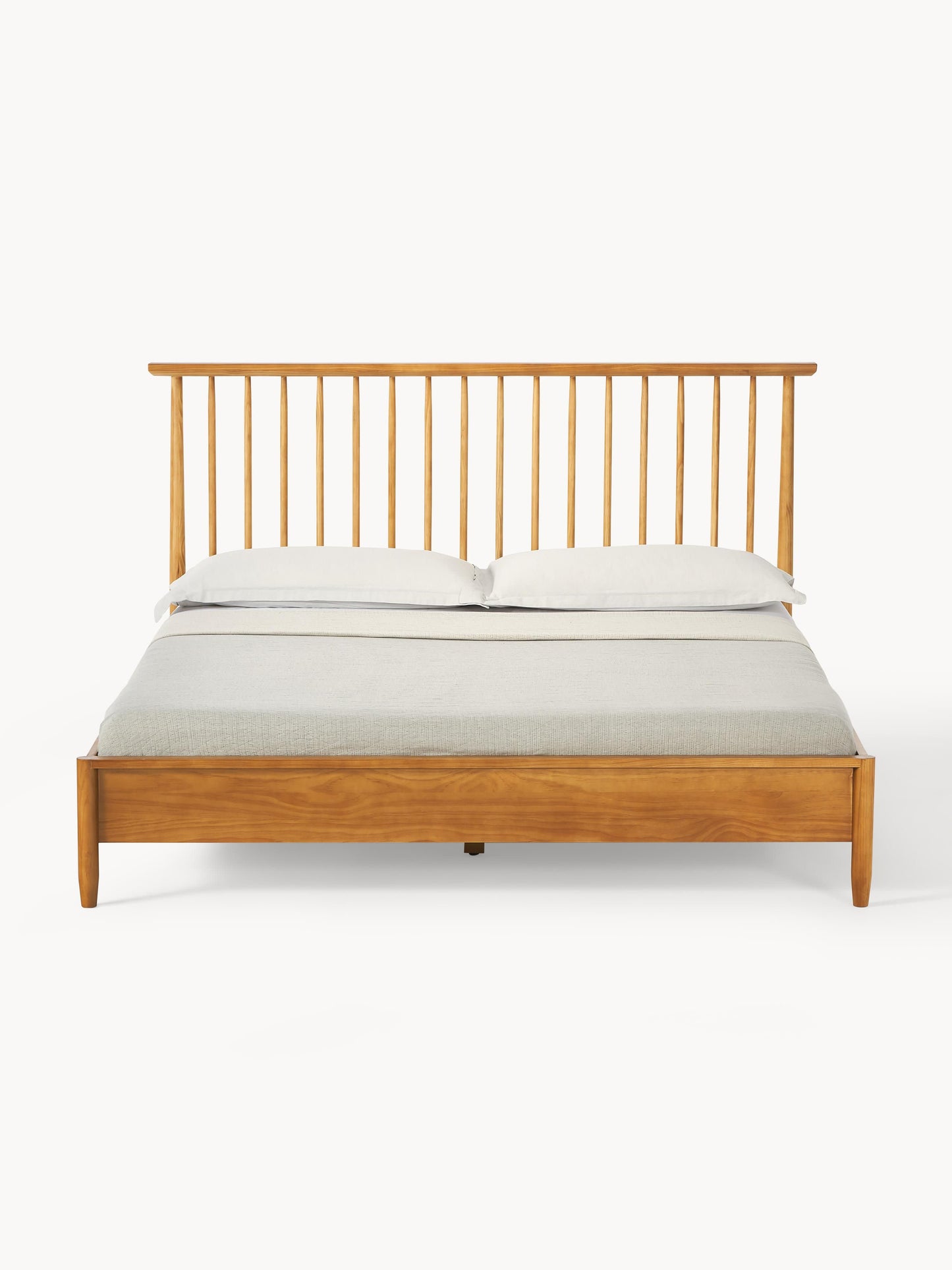 Holzbett Windsor mit Kopfteil aus Kiefernholz