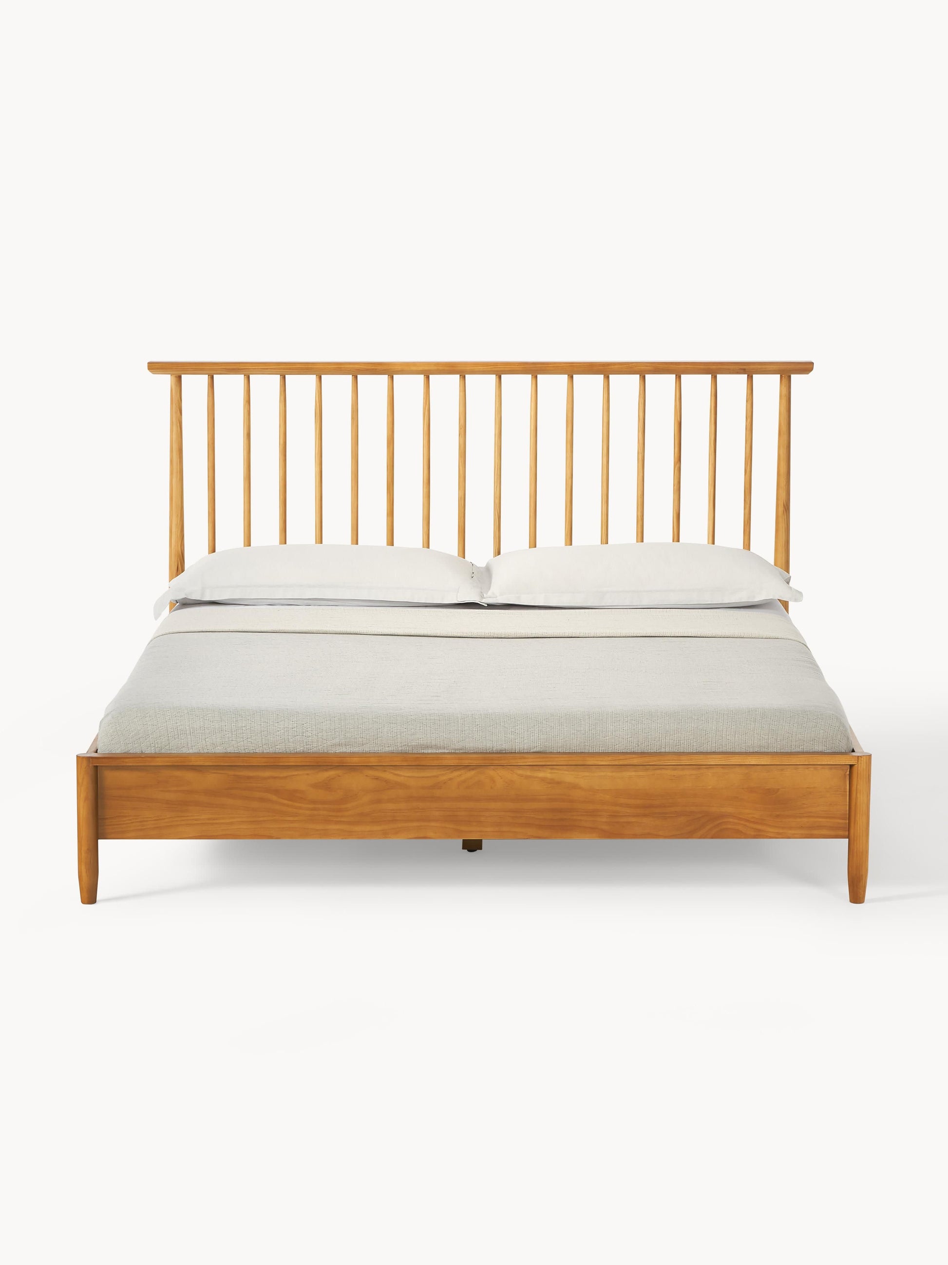 Holzbett Windsor mit Kopfteil aus Kiefernholz