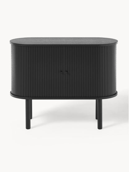 Kleines Sideboard Calary mit geriffelter Front