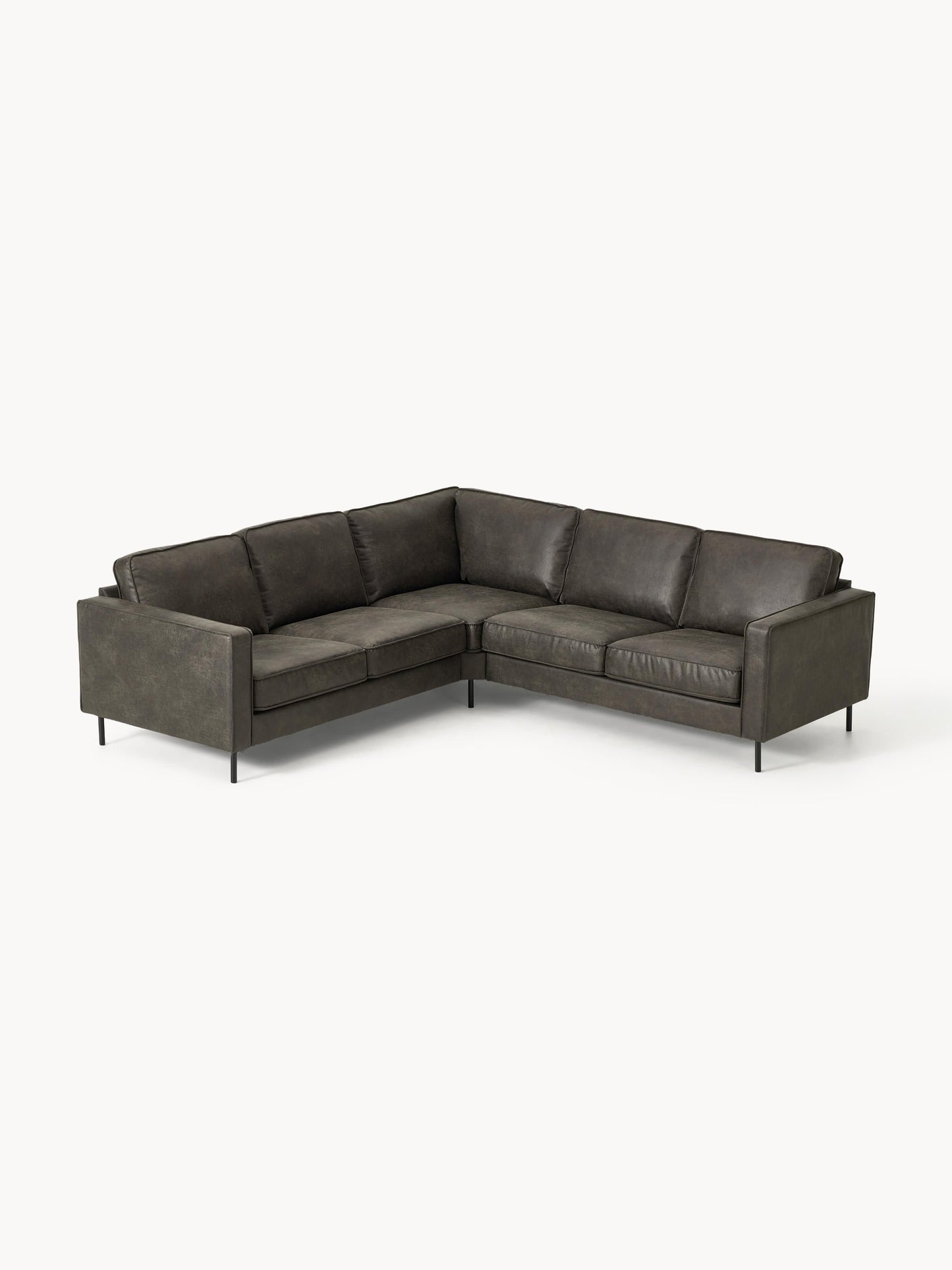 Galeriebild 1 - Ecksofa Hunter aus Leder (4-Sitzer)