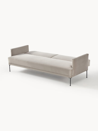 Samt-Schlafsofa Fluente (3-Sitzer)