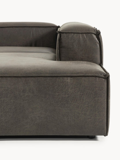Modulares XL-Ecksofa Lennon (4-Sitzer) aus Leder