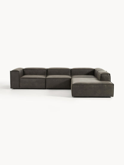 Modulares XL-Ecksofa Lennon (4-Sitzer) aus Leder