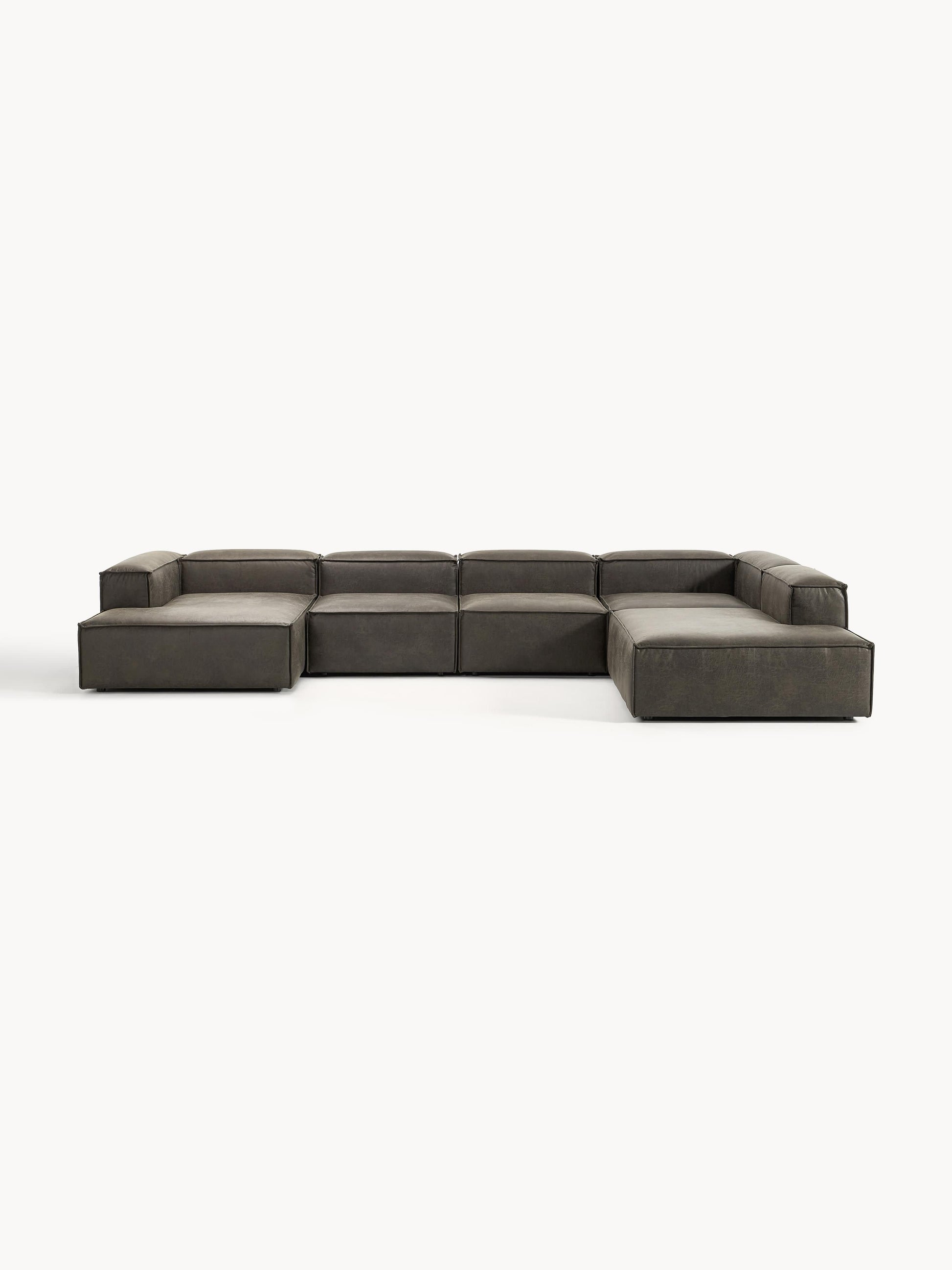 Modulares XL Sofa Lennon aus Leder