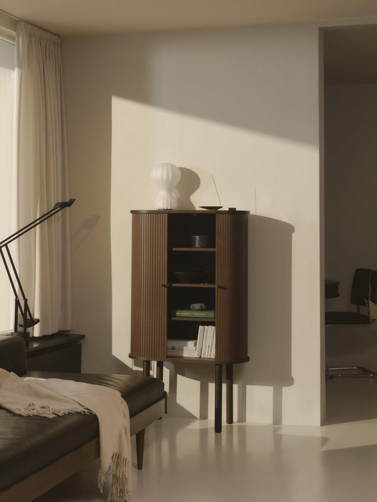 Highboard Calary mit geriffelter Front