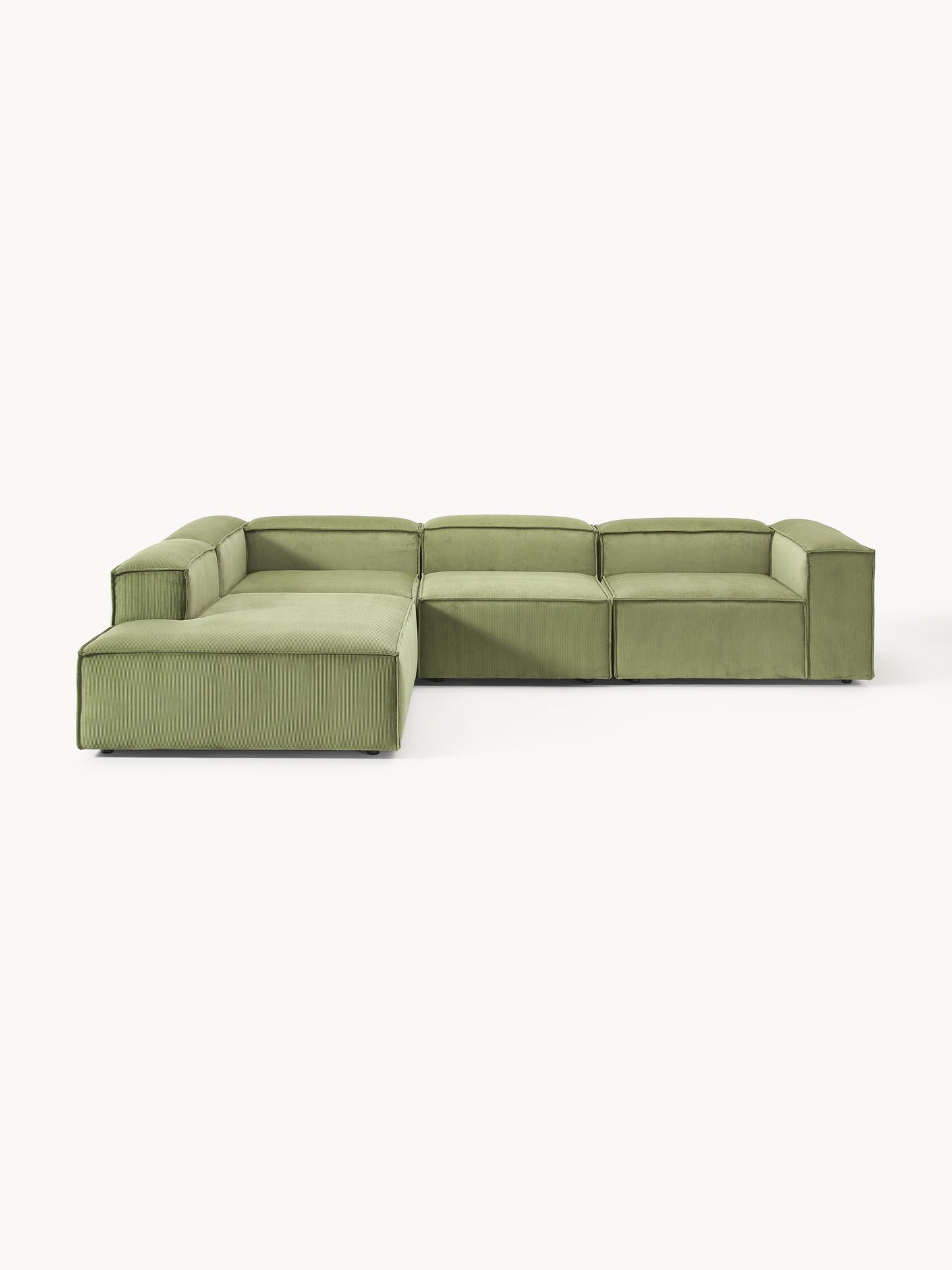 Modulares XL-Ecksofa Lennon (4-Sitzer) aus Cord