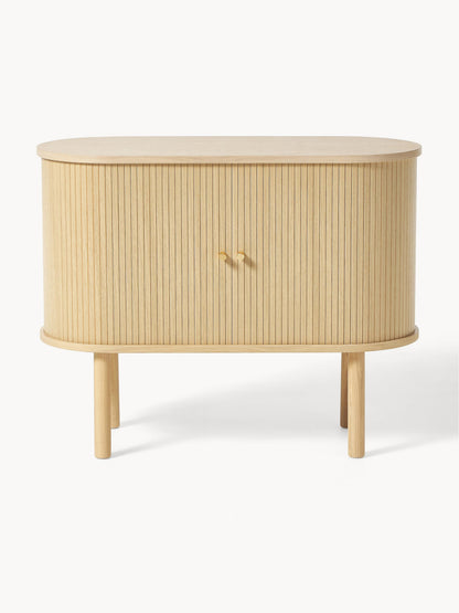 Kleines Sideboard Calary mit geriffelter Front