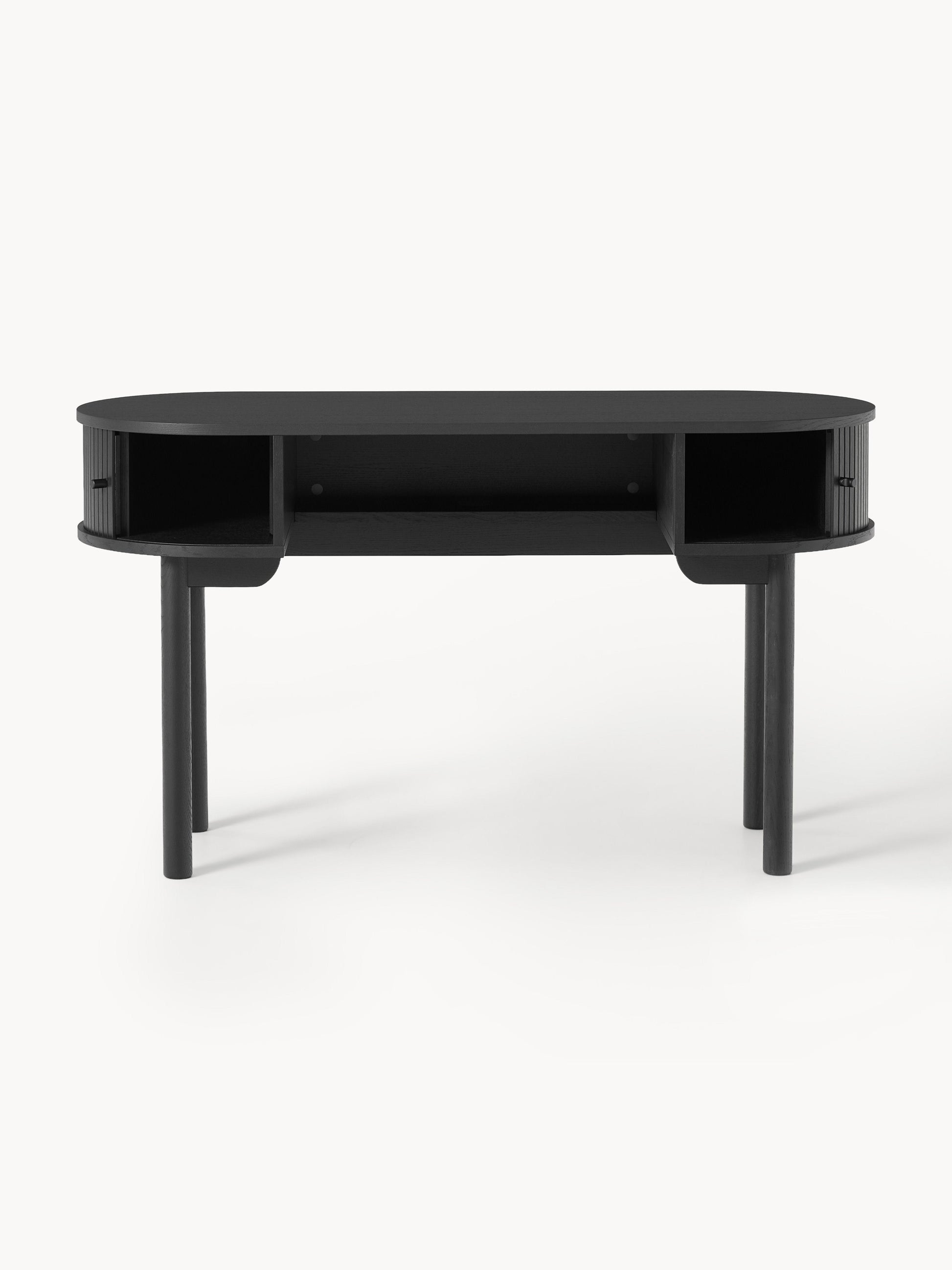 Schreibtisch Calary mit geriffelter Front