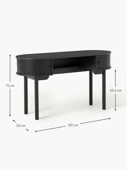 Schreibtisch Calary mit geriffelter Front