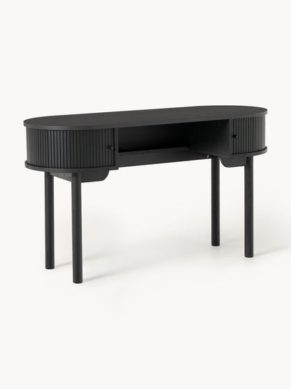 Galeriebild 1 - Schreibtisch Calary mit geriffelter Front