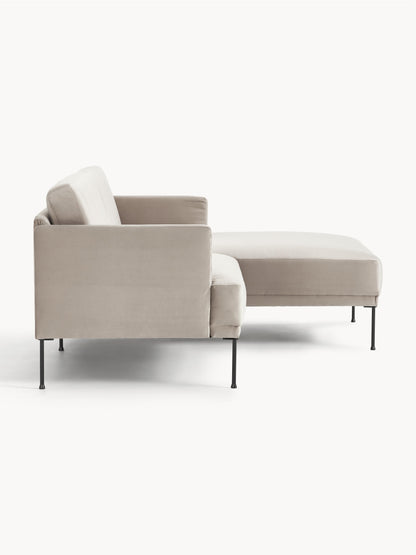 Kleines Samt-Ecksofa Fluente