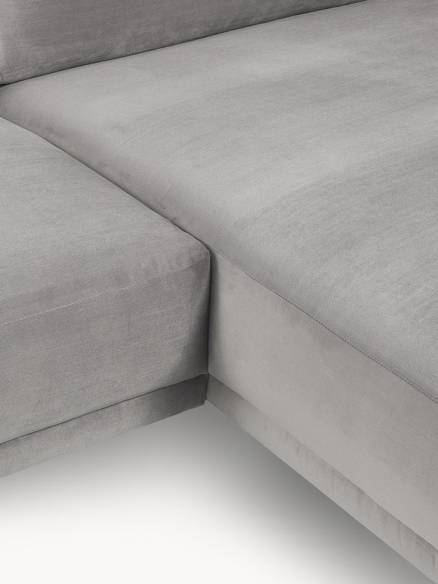 Kleines Samt-Ecksofa Fluente