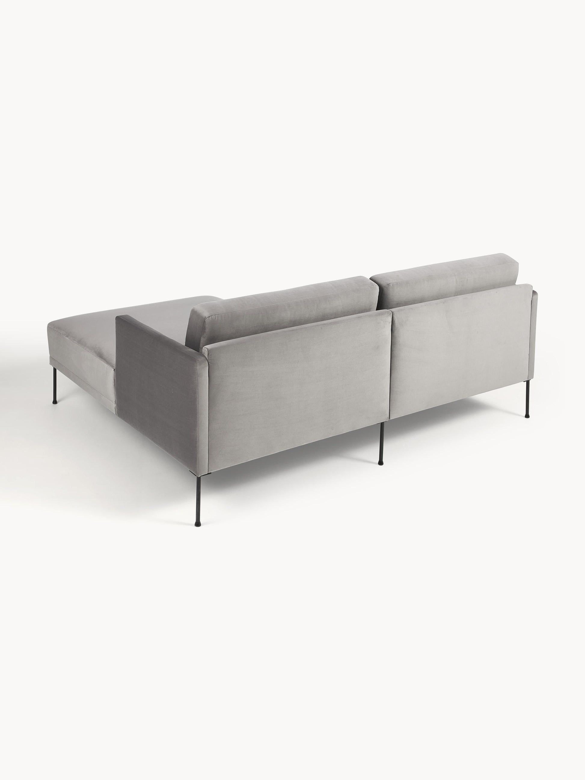 Kleines Samt-Ecksofa Fluente