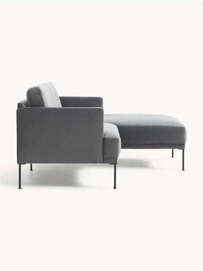 Kleines Samt-Ecksofa Fluente