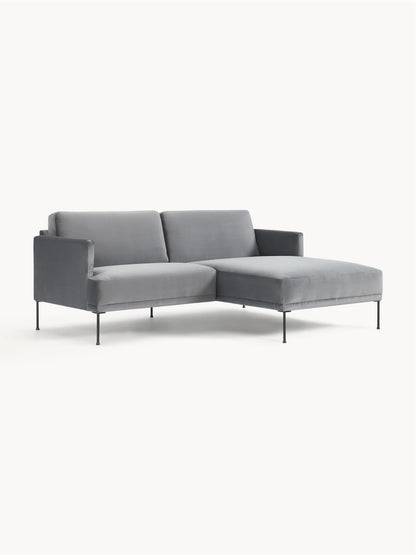 Kleines Samt-Ecksofa Fluente