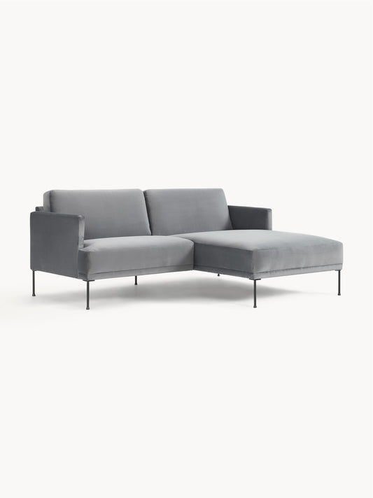 Kleines Samt-Ecksofa Fluente