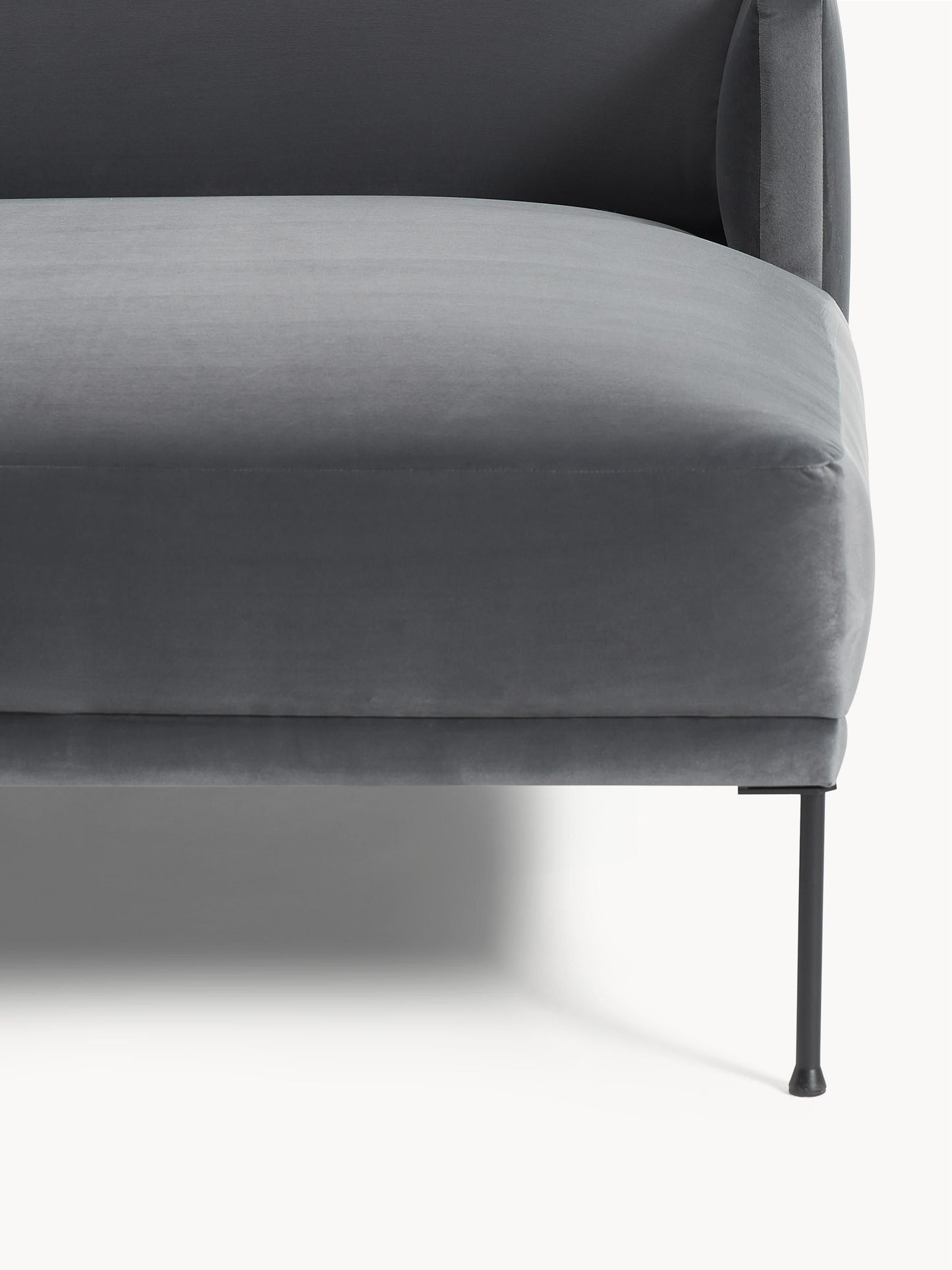Kleines Samt-Ecksofa Fluente