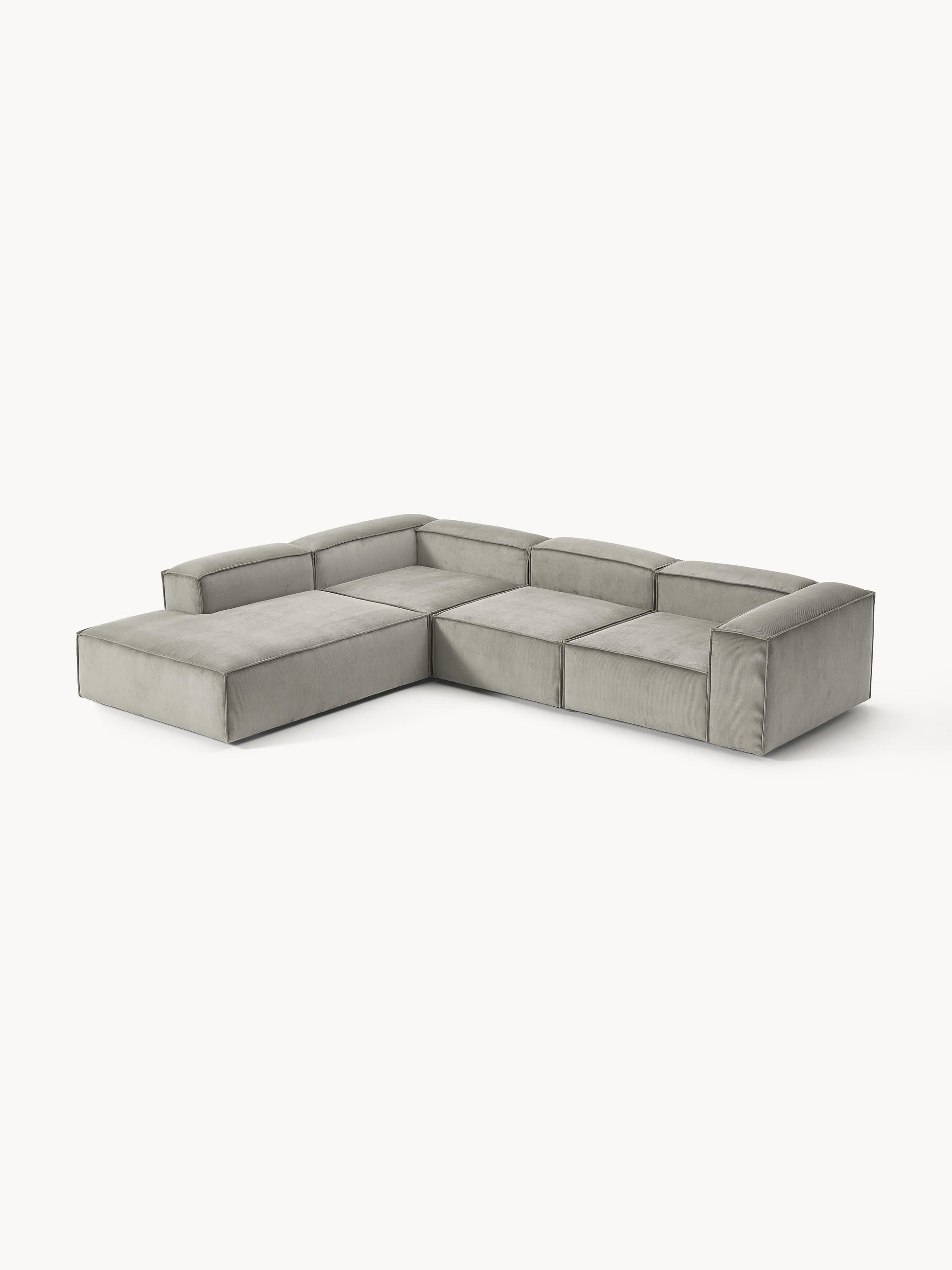 Galeriebild 1 - Modulares XL-Ecksofa Lennon (4-Sitzer) aus Cord