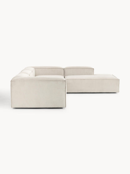 Modulares XL-Ecksofa Lennon (4-Sitzer) aus Cord