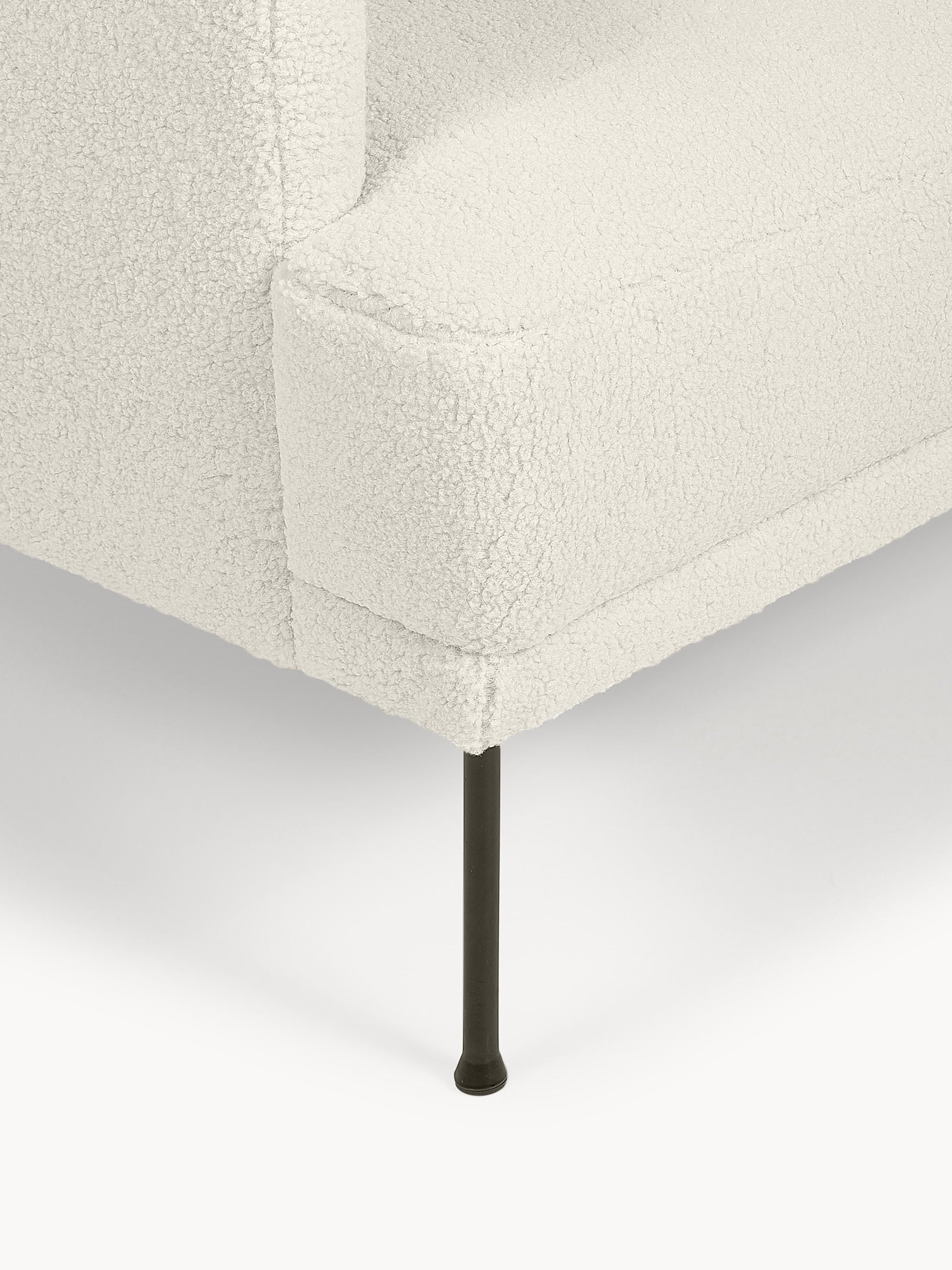 Kleines Ecksofa Fluente aus Teddystoff