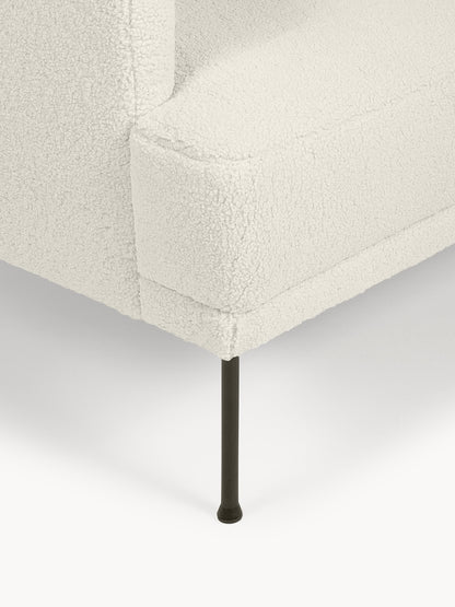 Kleines Ecksofa Fluente aus Teddystoff