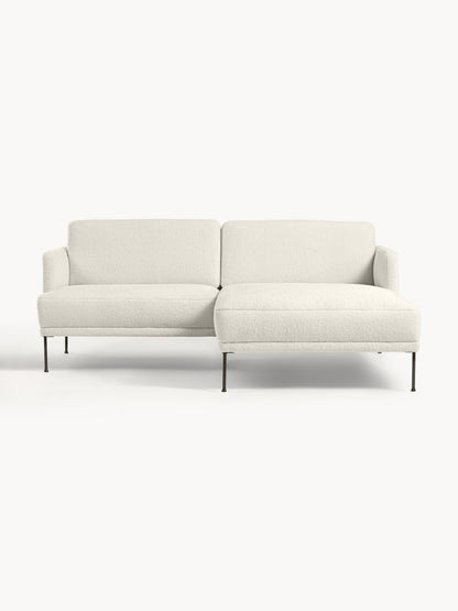 Galeriebild 1 - Kleines Ecksofa Fluente aus Teddystoff