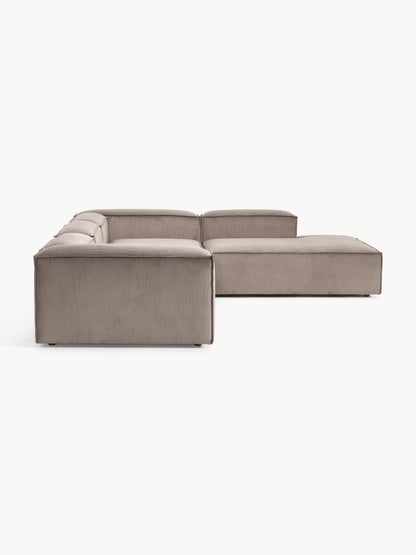 Modulares XL-Ecksofa Lennon (4-Sitzer) aus Cord