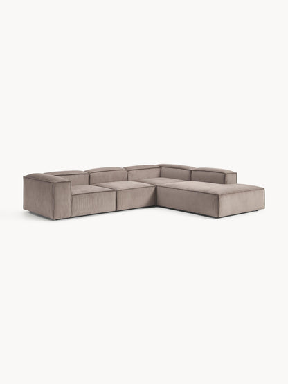 Modulares XL-Ecksofa Lennon (4-Sitzer) aus Cord