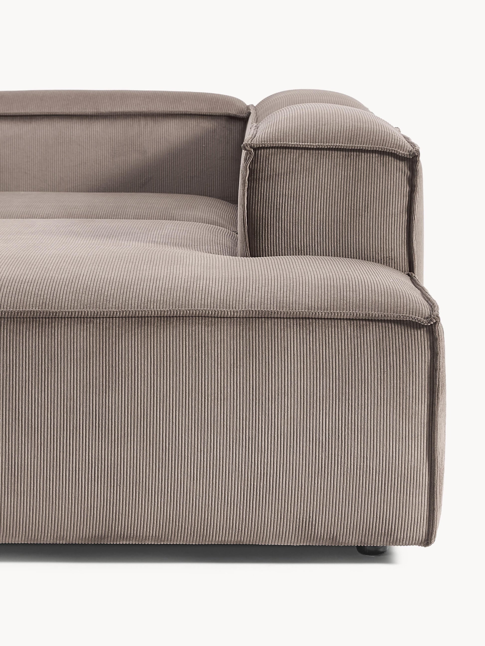 Modulares XL-Ecksofa Lennon (4-Sitzer) aus Cord