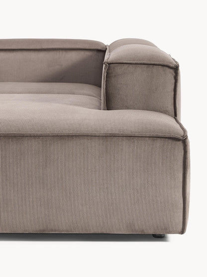 Modulares XL-Ecksofa Lennon (4-Sitzer) aus Cord