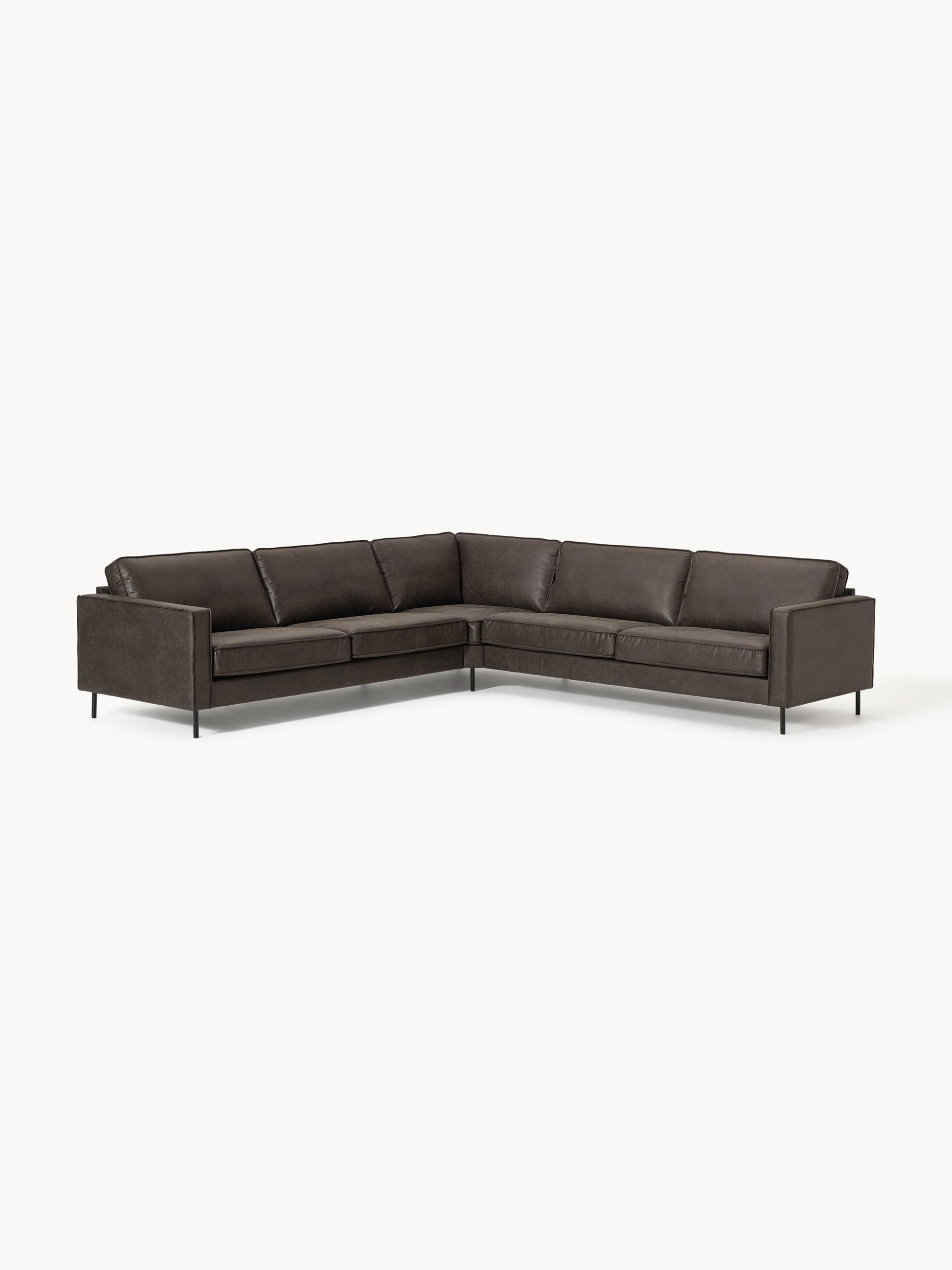 XL-Leder-Ecksofa Hunter