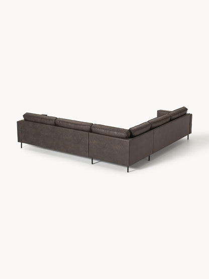 XL-Leder-Ecksofa Hunter