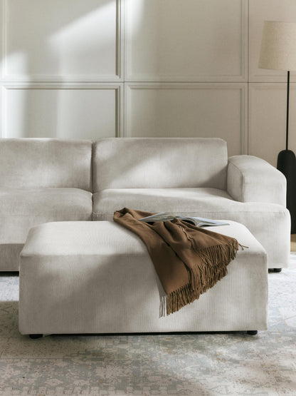 XL Sofa-Hocker Melva aus Cord, B 116 x T 72 cm