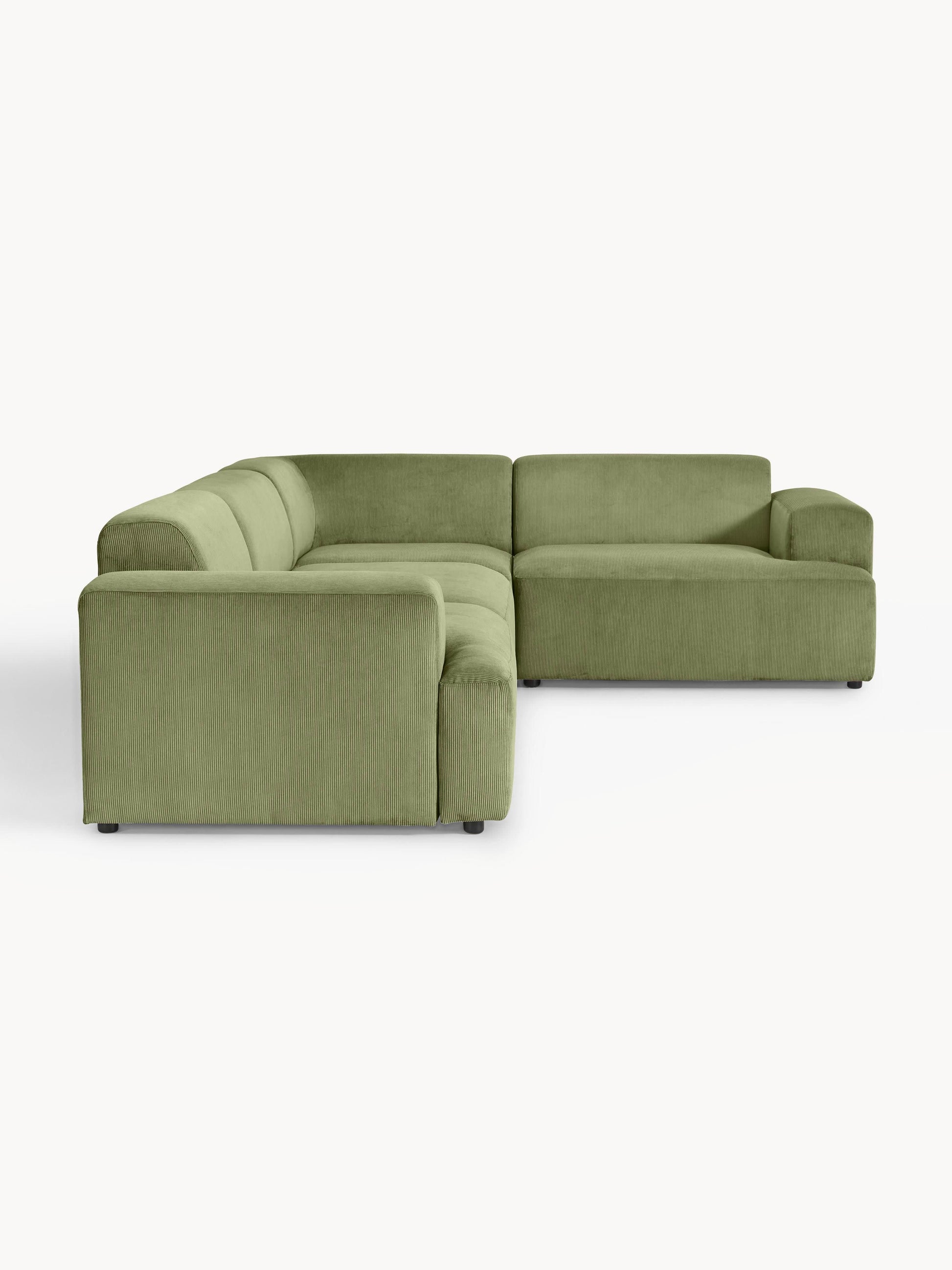 Großes Cord-Ecksofa Melva (4-Sitzer)